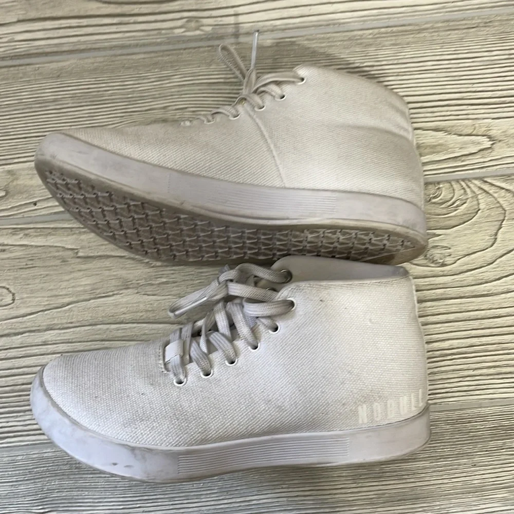 NOBULL White High Top Canvas Trainers